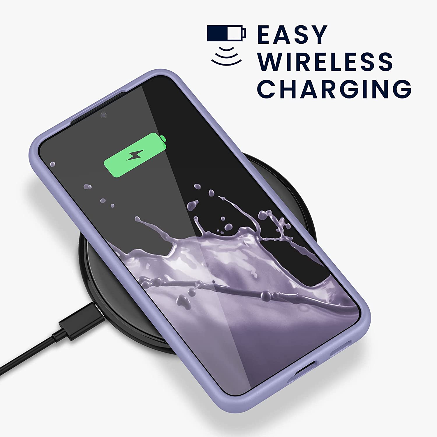 KW Samsung Galaxy S22 Plus Θήκη Σιλικόνης Rubberized TPU - Pastel Lavender - 56761.139