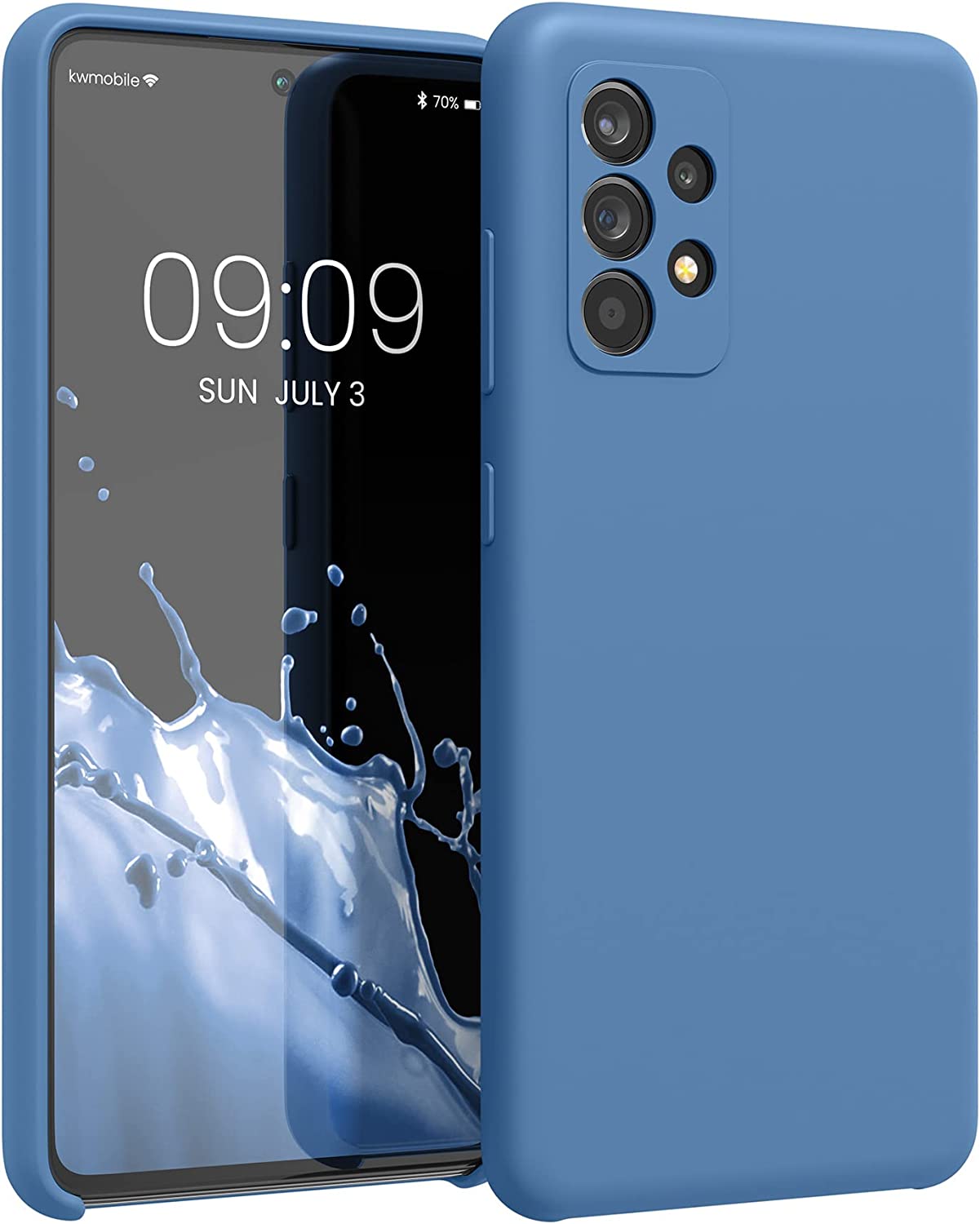 KW Samsung Galaxy A52 / A52 5G / A52s 5G Θήκη Σιλικόνης Rubber TPU - Denim Blue - 54347.112