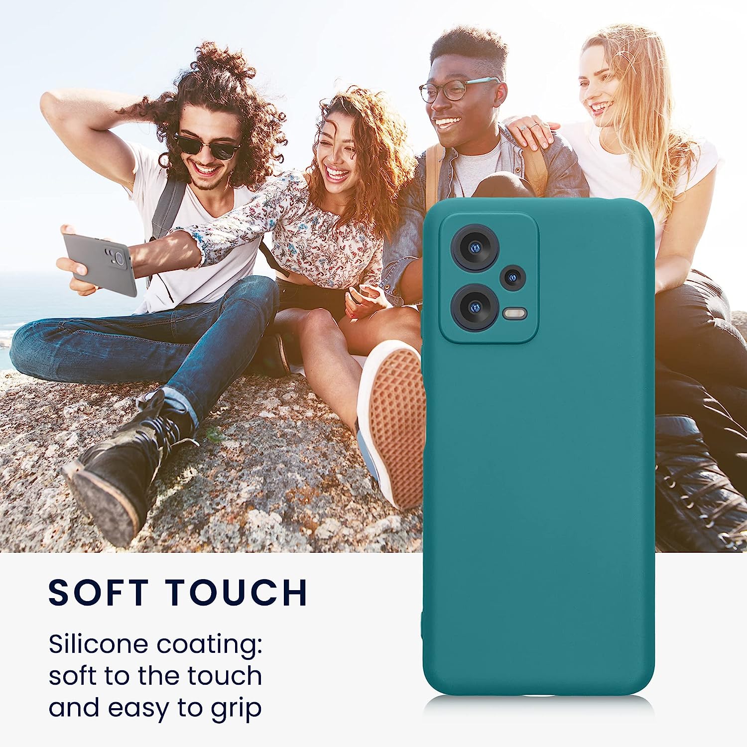 KW Xiaomi Redmi Note 12 5G / Poco X5 5G Θήκη Σιλικόνης TPU - Teal Matte - 60887.57