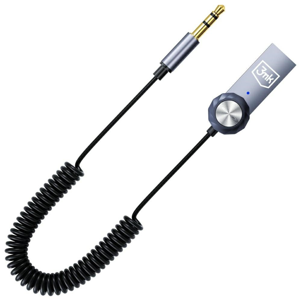 3MK Audio Bluetooth Adapter - Transmitter με Μικρόφωνο για Αναπαραγωγή Μουσικής / Κλήσεις στο Αυτοκίνητο - Grey
