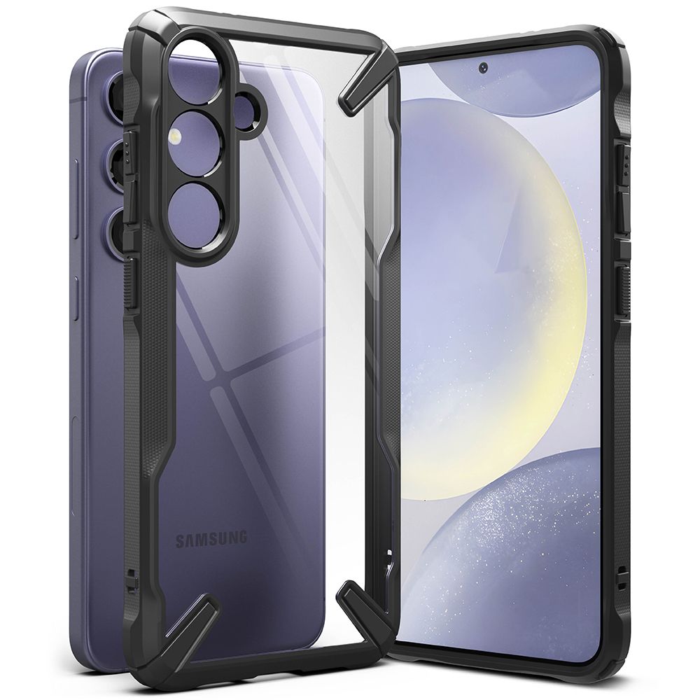 Ringke Samsung Galaxy S24+ Fusion X Σκληρή Θήκη με Πλαίσιο Σιλικόνης - Black - Διάφανη