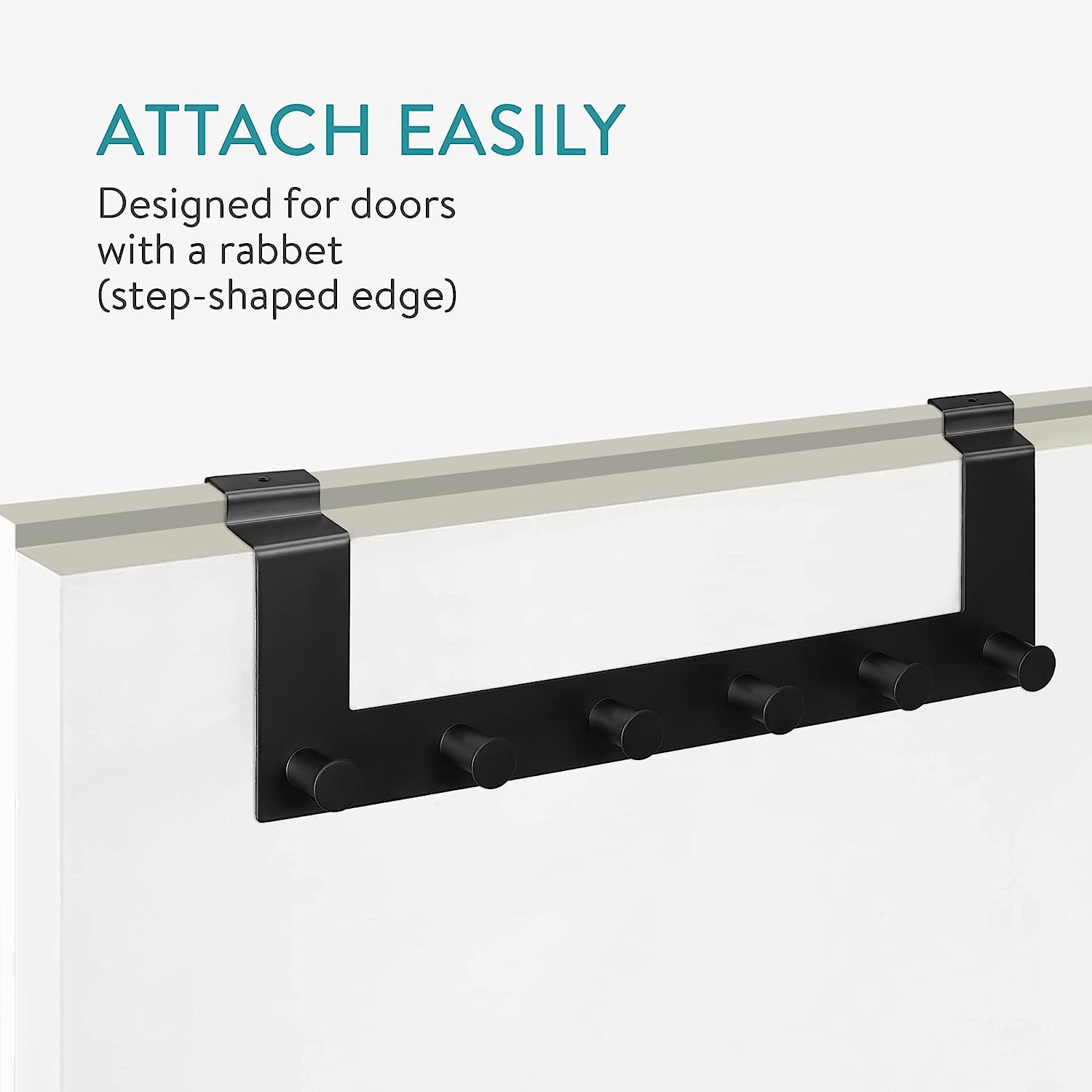 Navaris Κρεμάστρα Πόρτας από Ανοξείδωτο Ατσάλι - Black - 54828.01.01