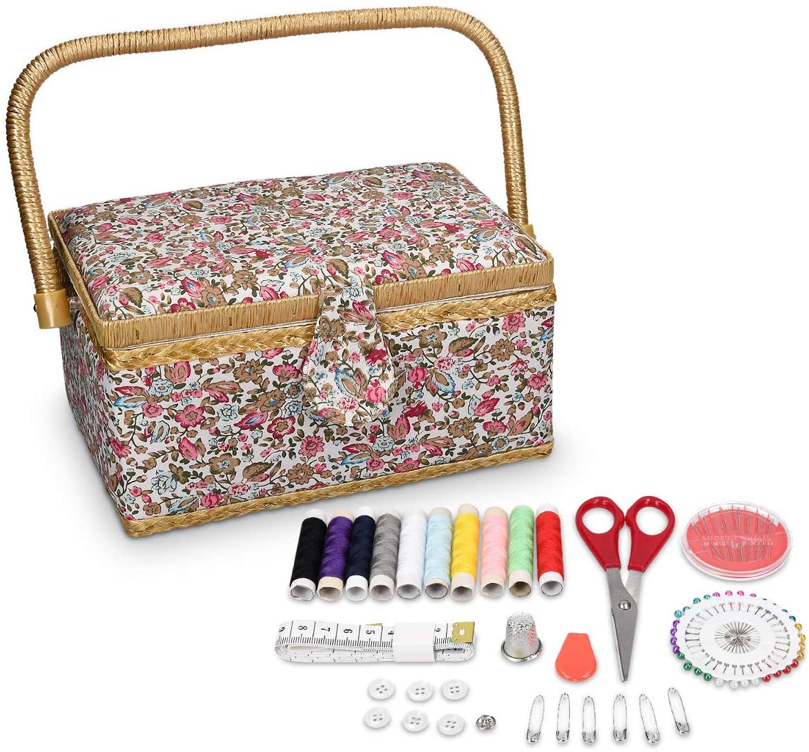 Navaris Κουτί Ραπτικής - Design Floral - Multicolor - 49047.01