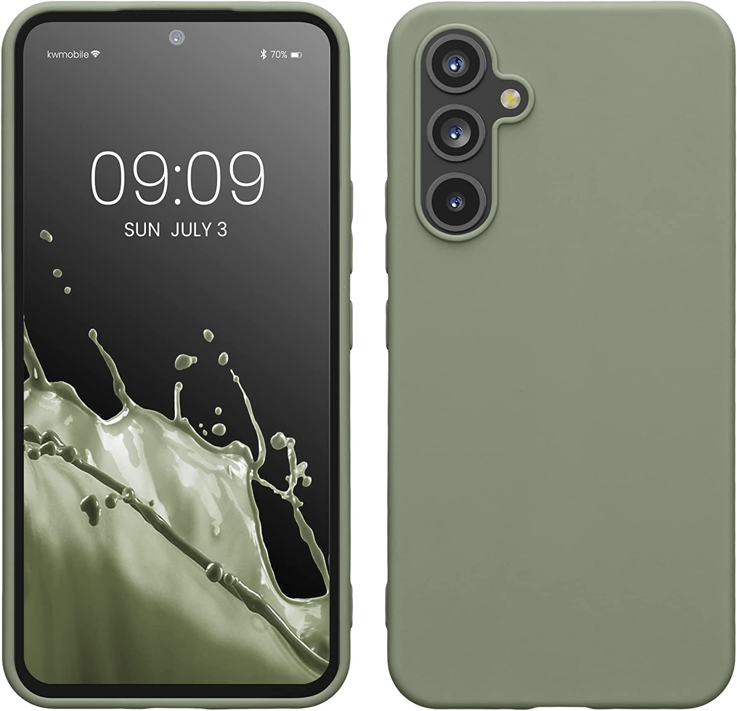 KW Samsung Galaxy A54 5G Θήκη Σιλικόνης TPU - Gray Green - 60796.172