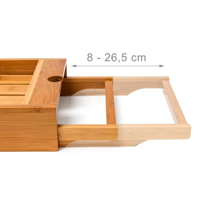 Relaxdays Επεκτεινόμενη Βάση από Μπαμπού για τη Μπανιέρα - Natural - 4052025191962