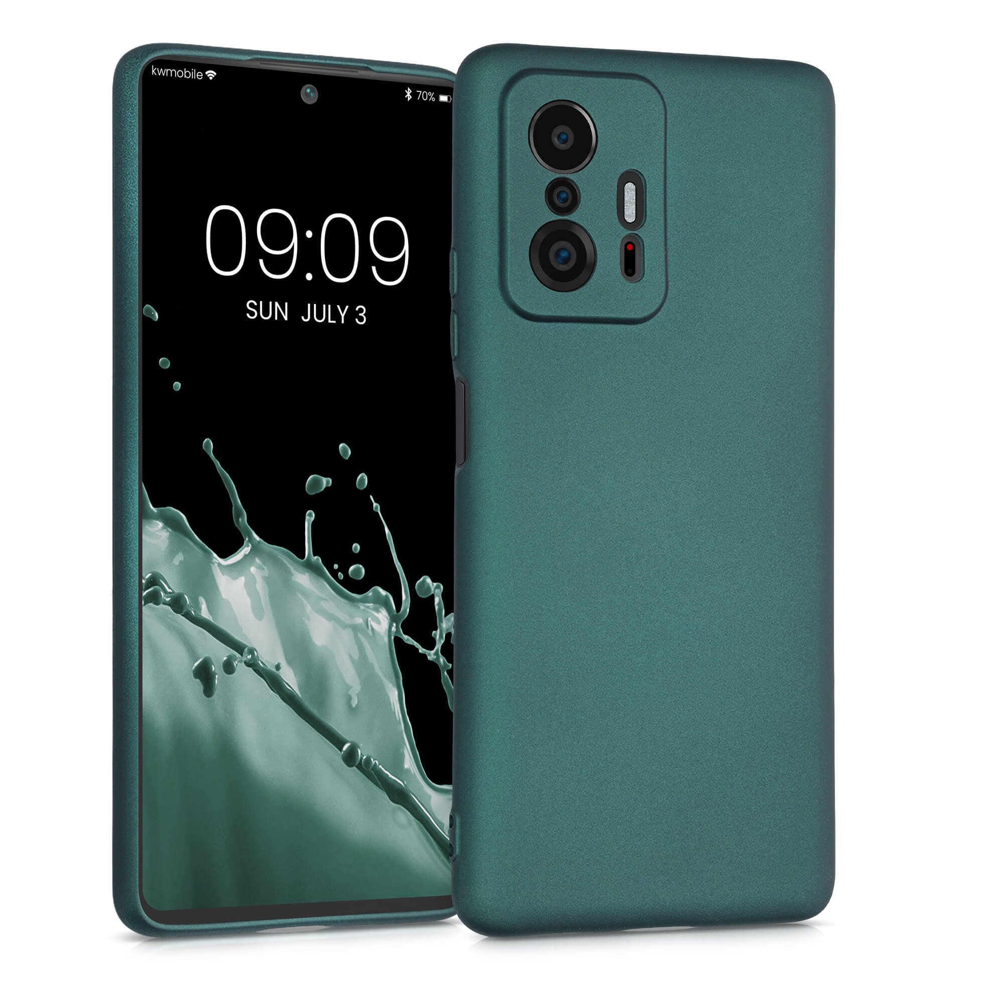 KW Xiaomi 11T / 11T Pro Θήκη Σιλικόνης TPU - Metallic Petrol - 56237.14