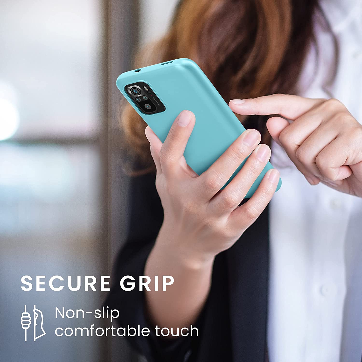 KW Xiaomi Redmi Note 10 / Note 10s / Poco M5s Θήκη Σιλικόνης TPU - Metallic Mint Green - 57280.231