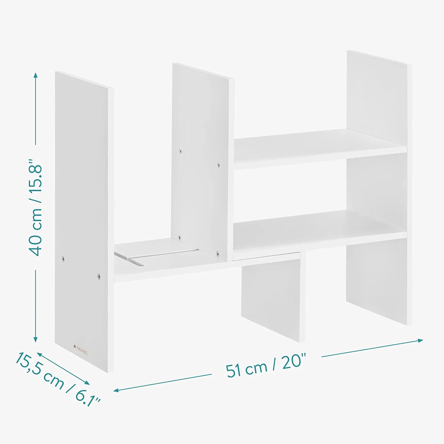Navaris Βάση Οργάνωσης Γραφείου από Μπαμπού - White - 54165.02