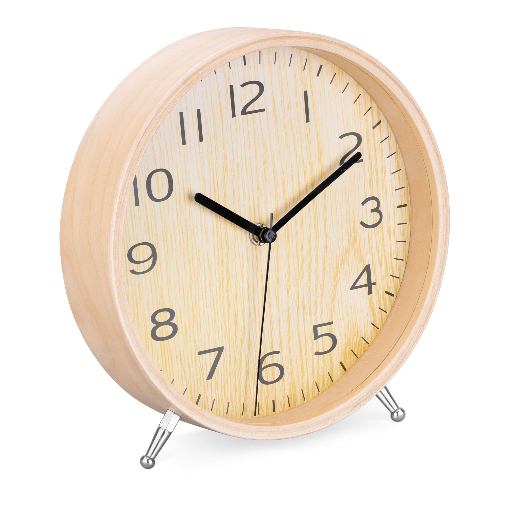 Navaris Επιτραπέζιο Ξύλινο Αναλογικό Ρολόι - Light Brown - 54997.24.01