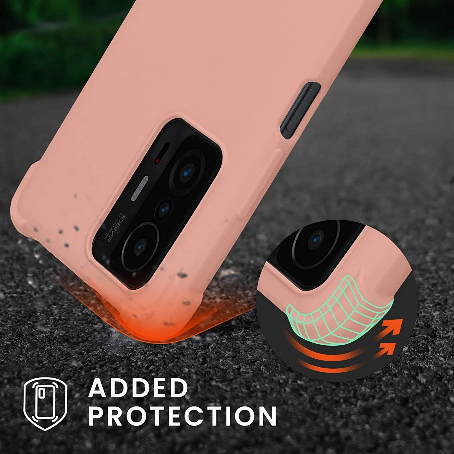 KW Xiaomi 11T / 11T Pro Θήκη Σιλικόνης TPU με Λουράκι - Mother of Pearl - 57395.154