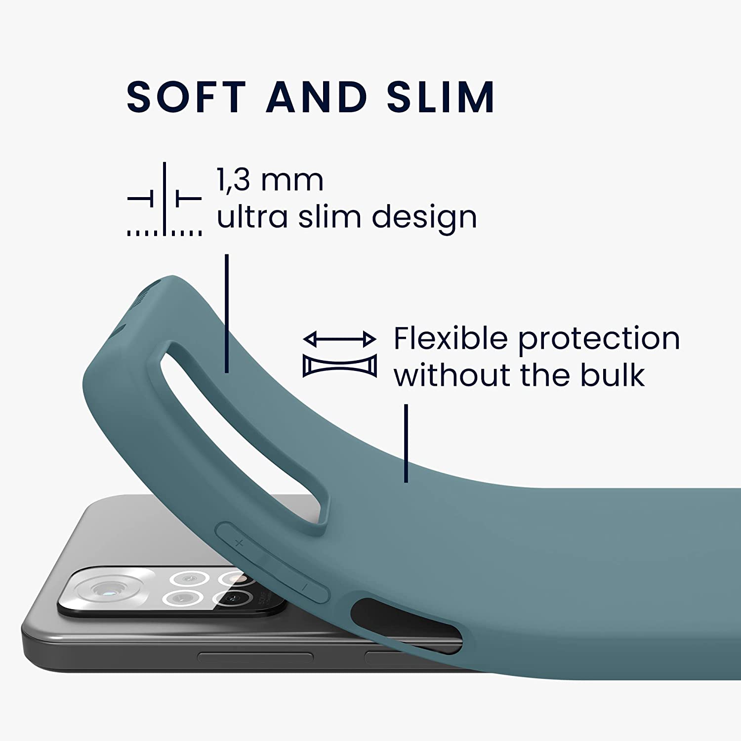 KW Xiaomi Redmi Note 11 / Redmi Note 11S Θήκη Σιλικόνης TPU - Arctic Blue - 57368.207