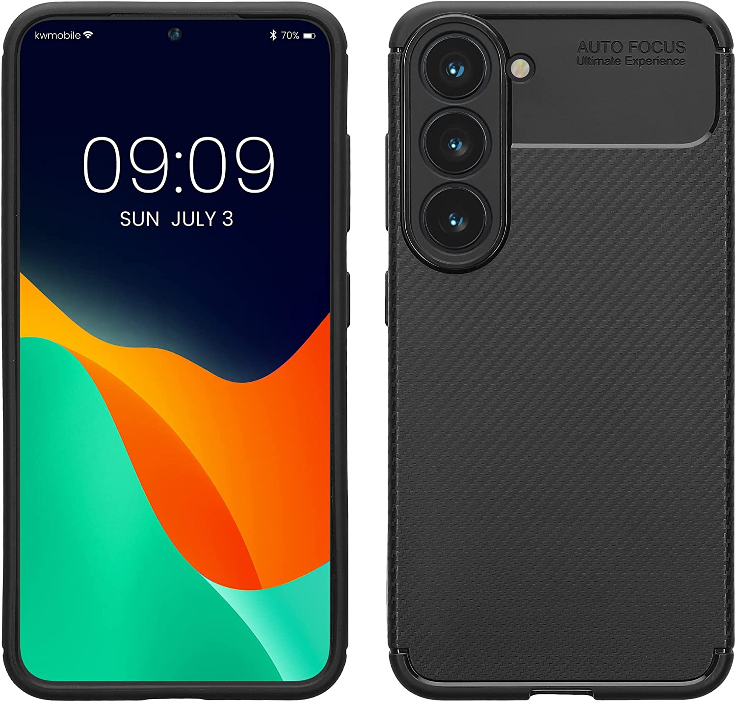 KW Samsung Galaxy S23 Θήκη Σιλικόνης Carbon - Black - 60332.04