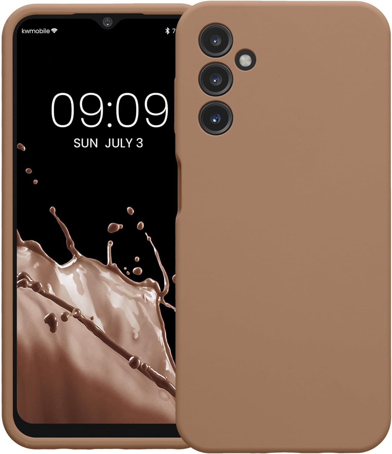 KW Samsung Galaxy A14 5G Θήκη Σιλικόνης Rubberized TPU - Cappuccino