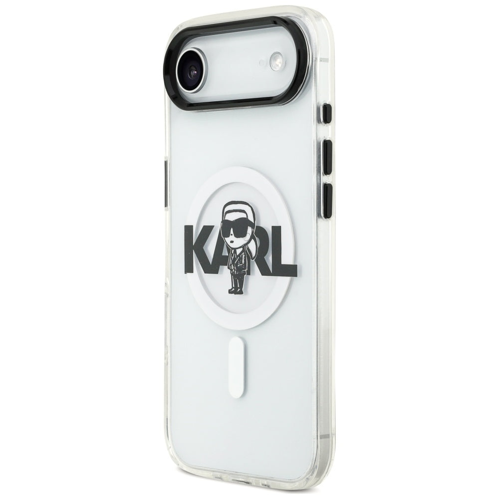 Karl Lagerfeld iPhone Air - IML Karl Sketch Logo MagSafe - Σκληρή Θήκη με Πλαίσιο Σιλικόνης - Clear - KLHMP17MHGKIGKBT