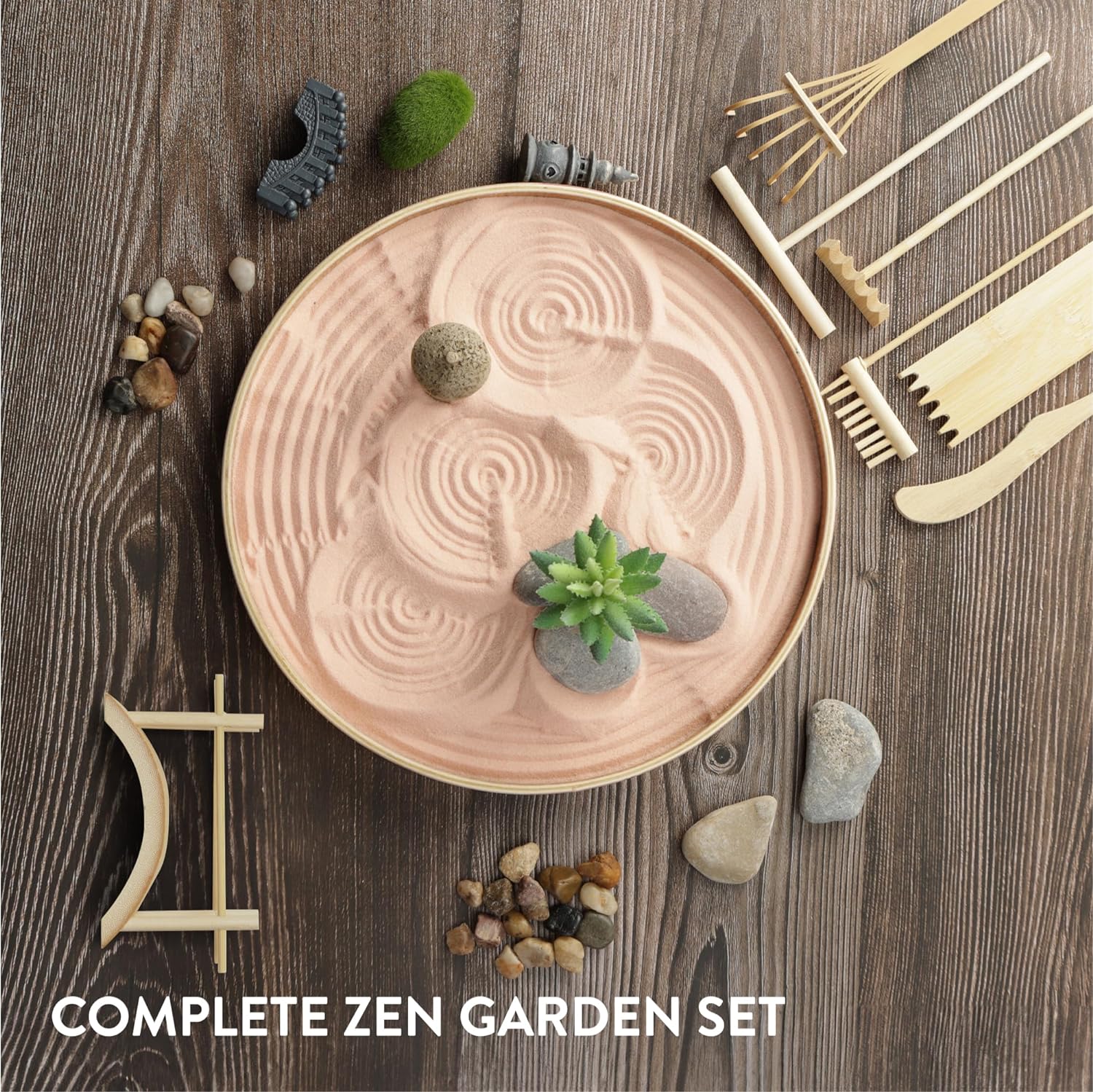 Navaris Διακοσμητικό Κιτ Μίνι Κήπου για Χαλάρωση και Διαλογισμό - Pink Sand - 61129.02
