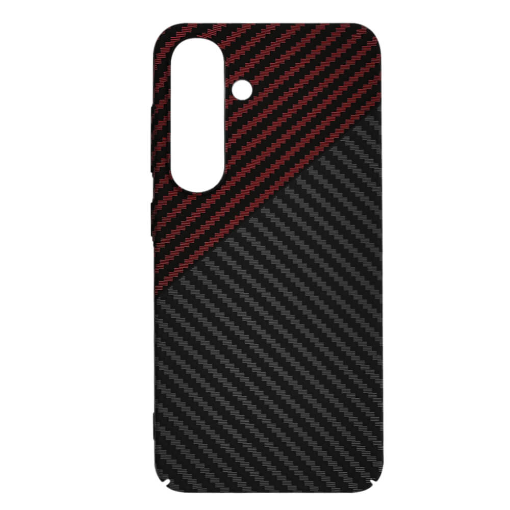 Techsuit Samsung Galaxy S25 Σκληρή Θήκη Carbonite FiberShell - Red Vortex