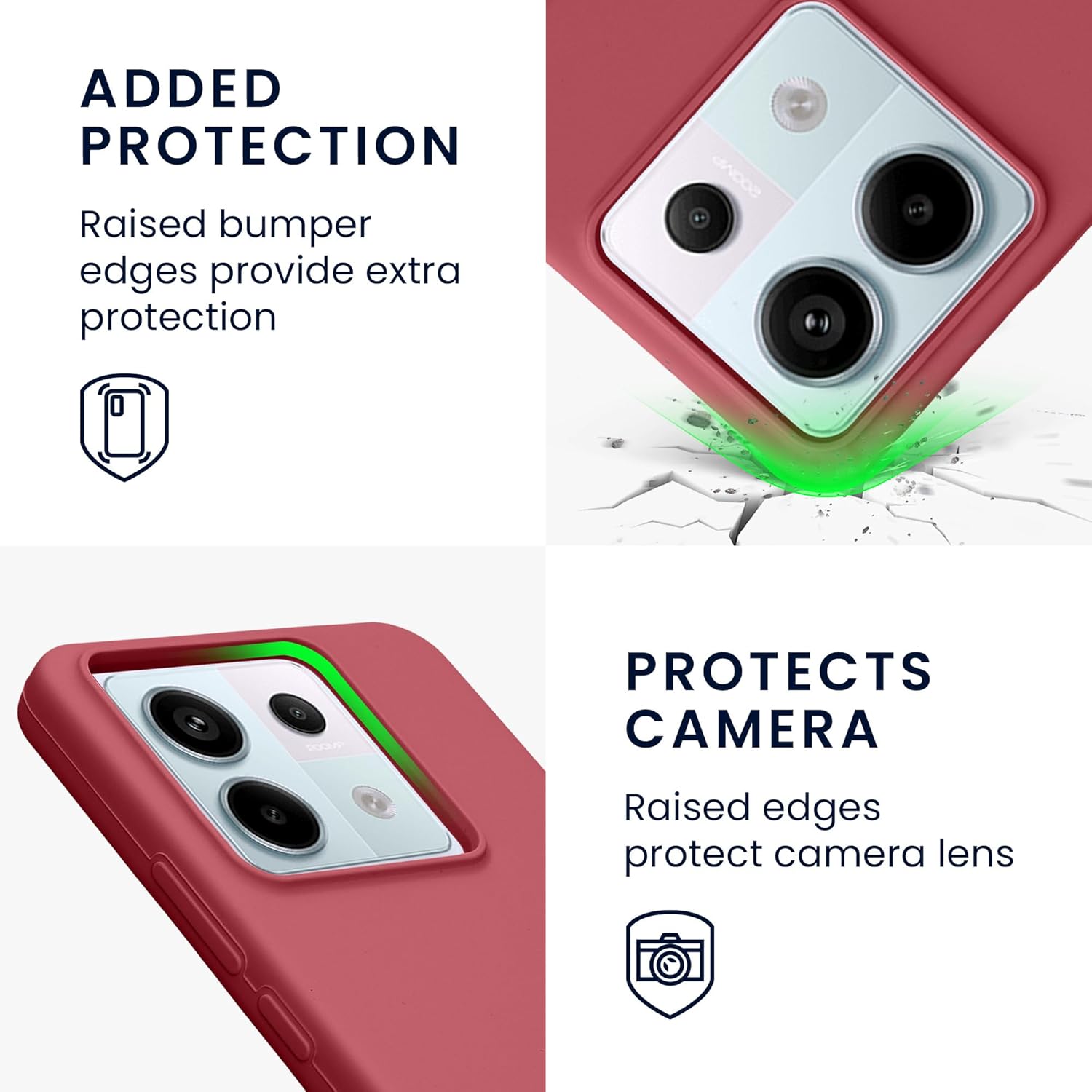 KW Xiaomi Redmi Note 13 Pro 5G / Poco X6 5G Θήκη Σιλικόνης Rubberized TPU - Dark Rose