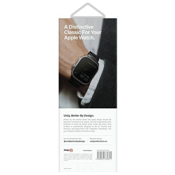Uniq Λουράκι Apple Watch 2 / 3 / 4 / 5 / 6 / 7 / 8 / 9 / SE / ULTRA 1 / ULTRA 2 - 42 / 44 / 45 / 49 mm από Ανοξείδωτο Ατσάλι Osta - Titanium Silver