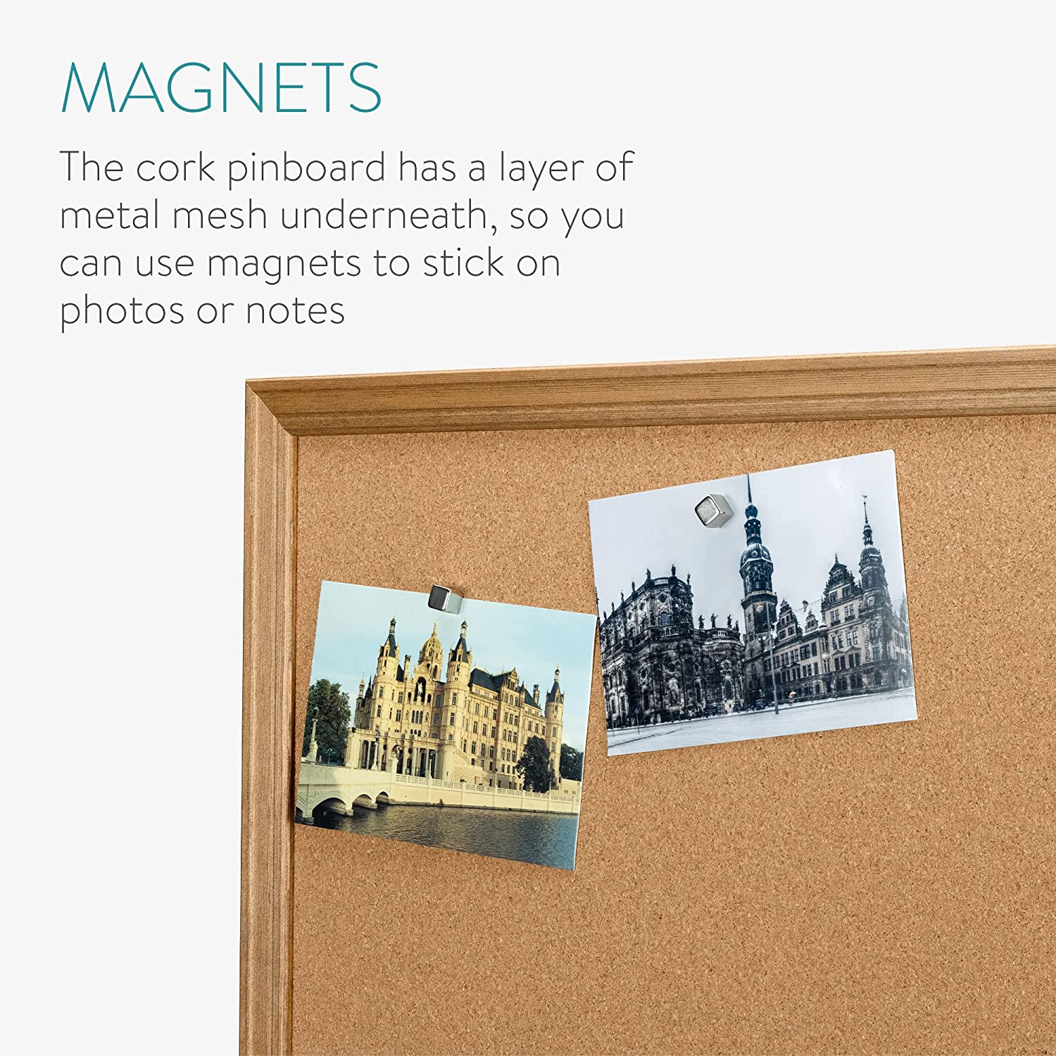 Navaris Μαγνητικός Πίνακας Ανακοινώσεων από Φελλό - 60 x 45cm - Brown - 55558.6.05