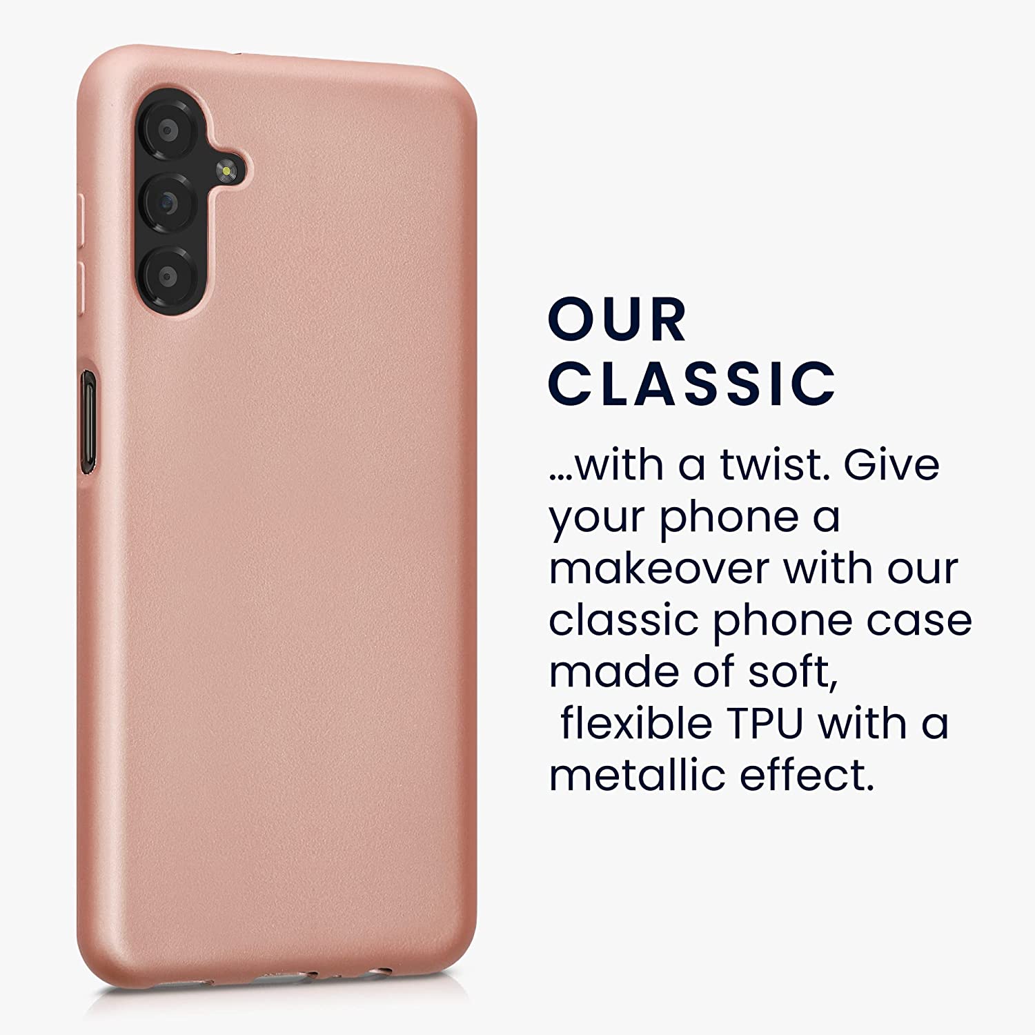 KW Samsung Galaxy A13 5G Θήκη Σιλικόνης TPU - Metallic Rose Gold - 60134.31