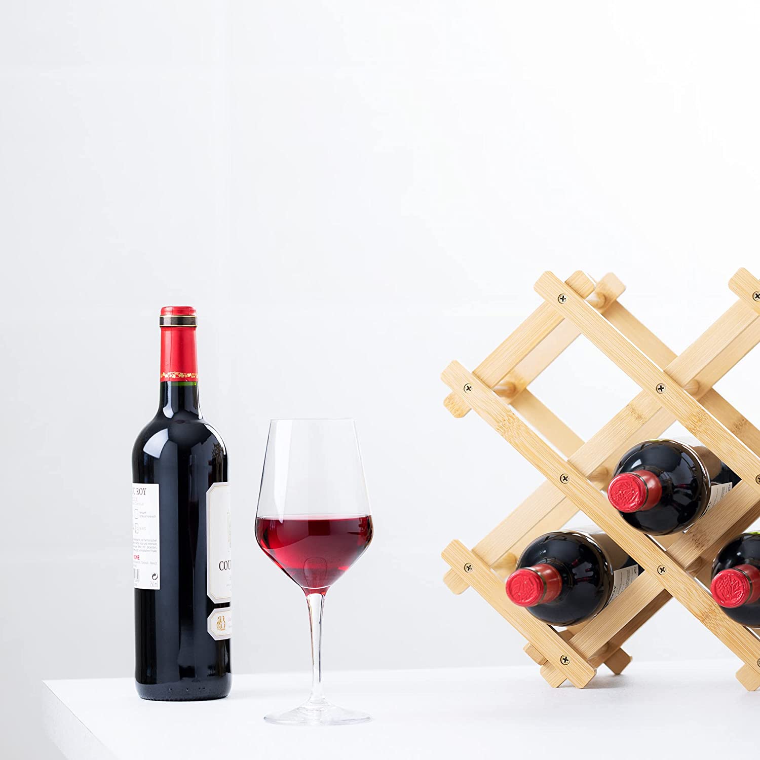 Navaris Ξύλινο Πτυσσόμενο Ράφι Κρασιών από Μπαμπού - 51,5 x 12,7 x 32,5 cm - 51114.05.3