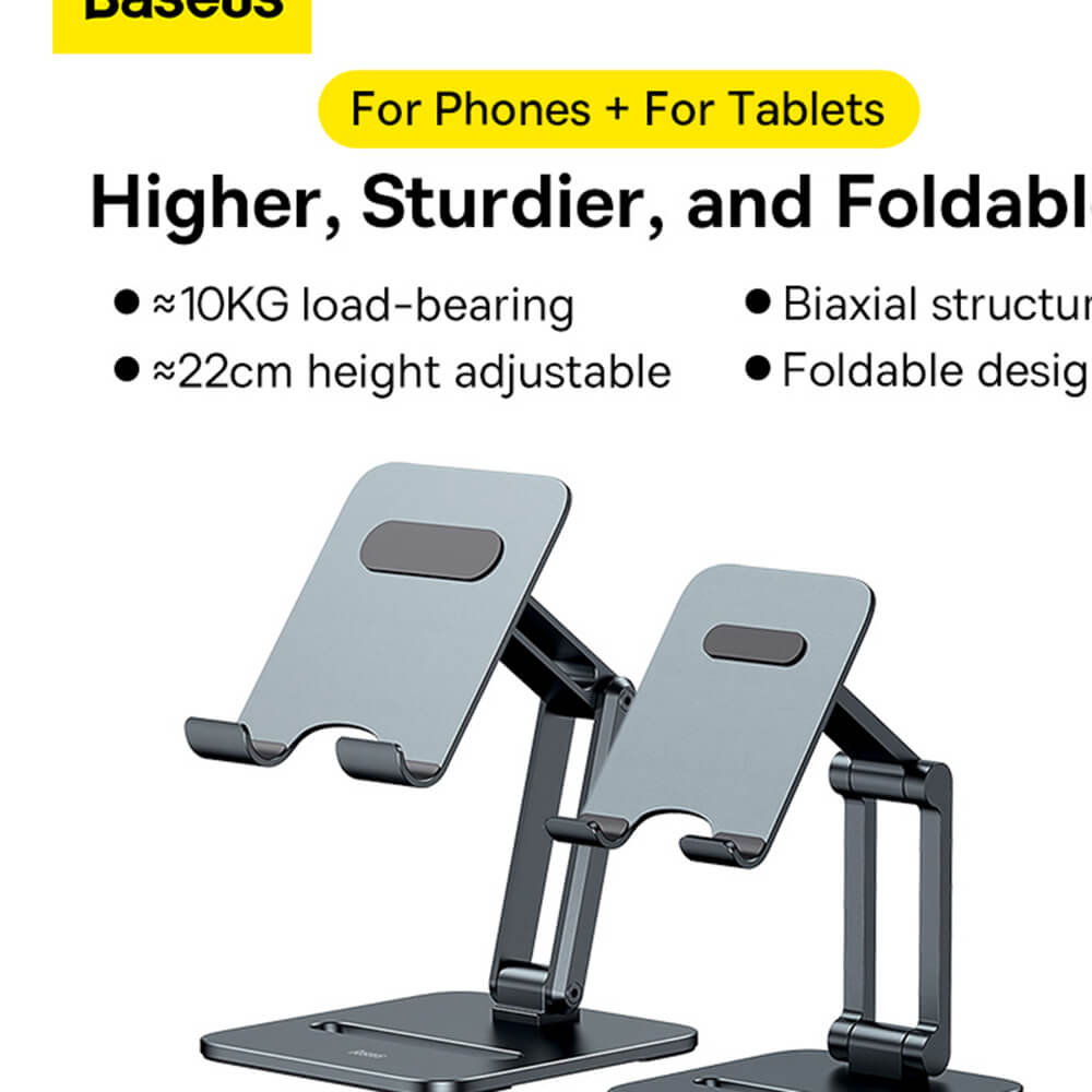 Baseus Biaxial Επιτραπέζια Bάση Tηλεφώνου και Tablet Για Το Γραφείο - Grey