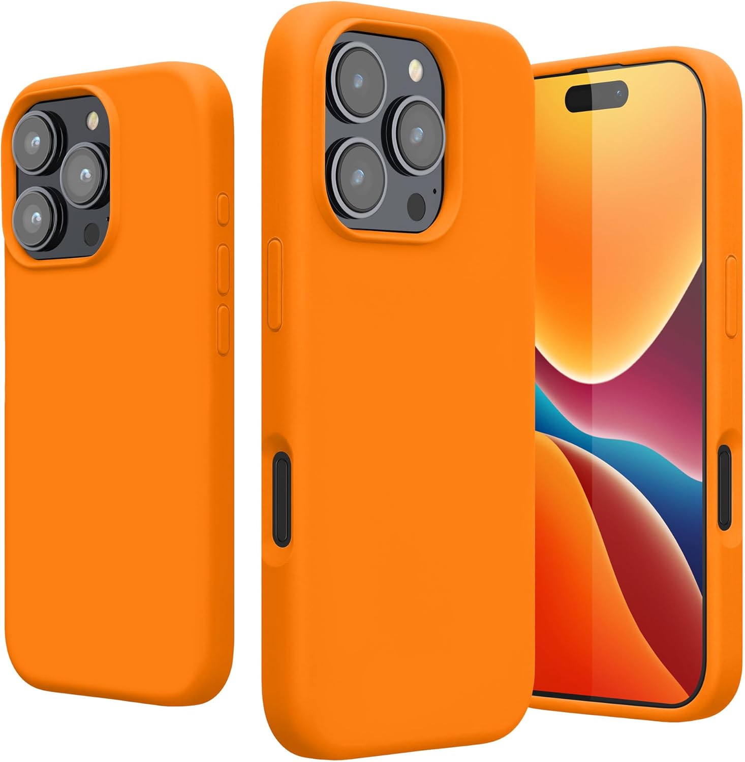 KW iPhone 16 Pro Max Θήκη Σιλικόνης Rubberized TPU - Fruity Orange