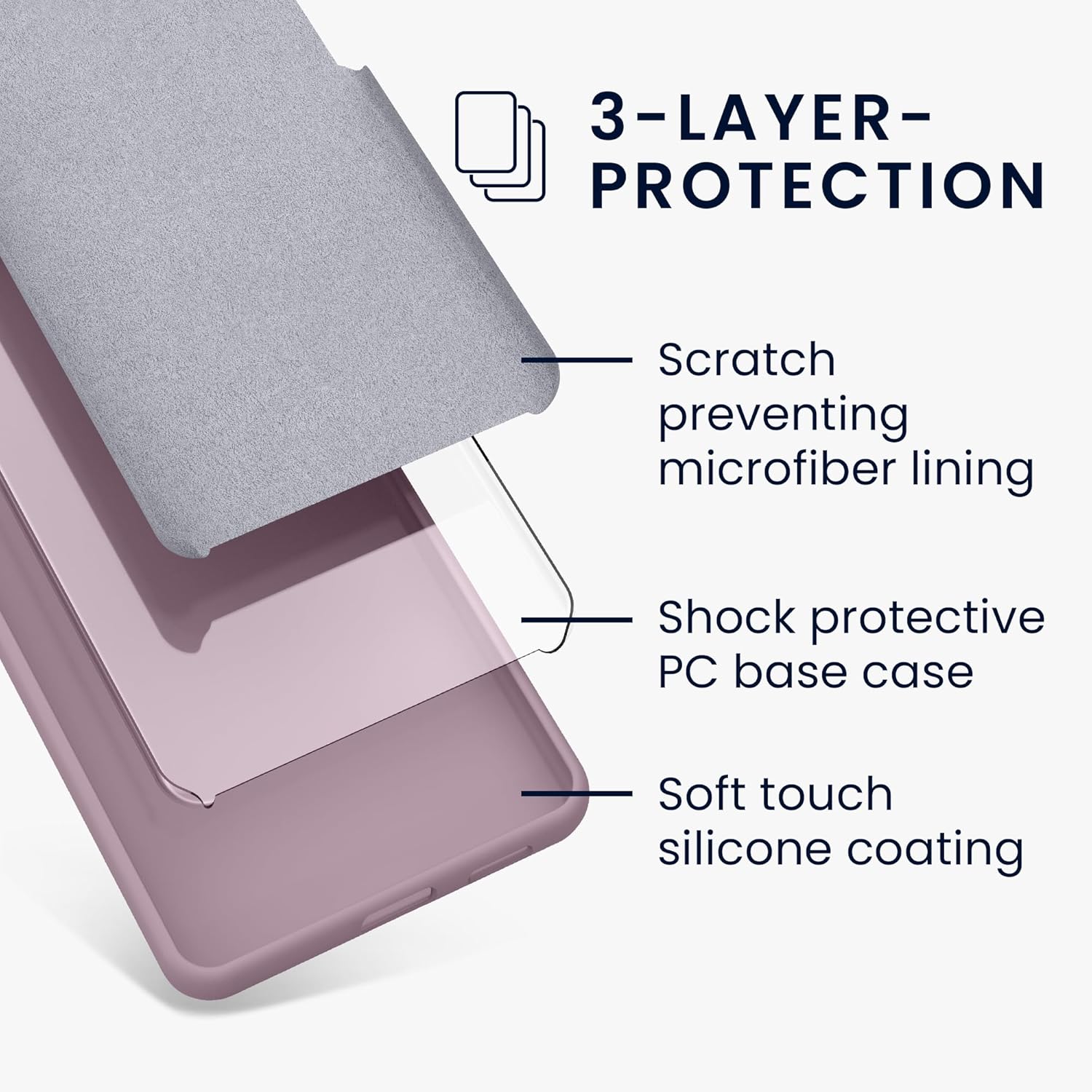 KW Xiaomi Redmi Note 13 Pro 5G / Poco X6 5G Θήκη Σιλικόνης Rubberized TPU - Nude Lilac