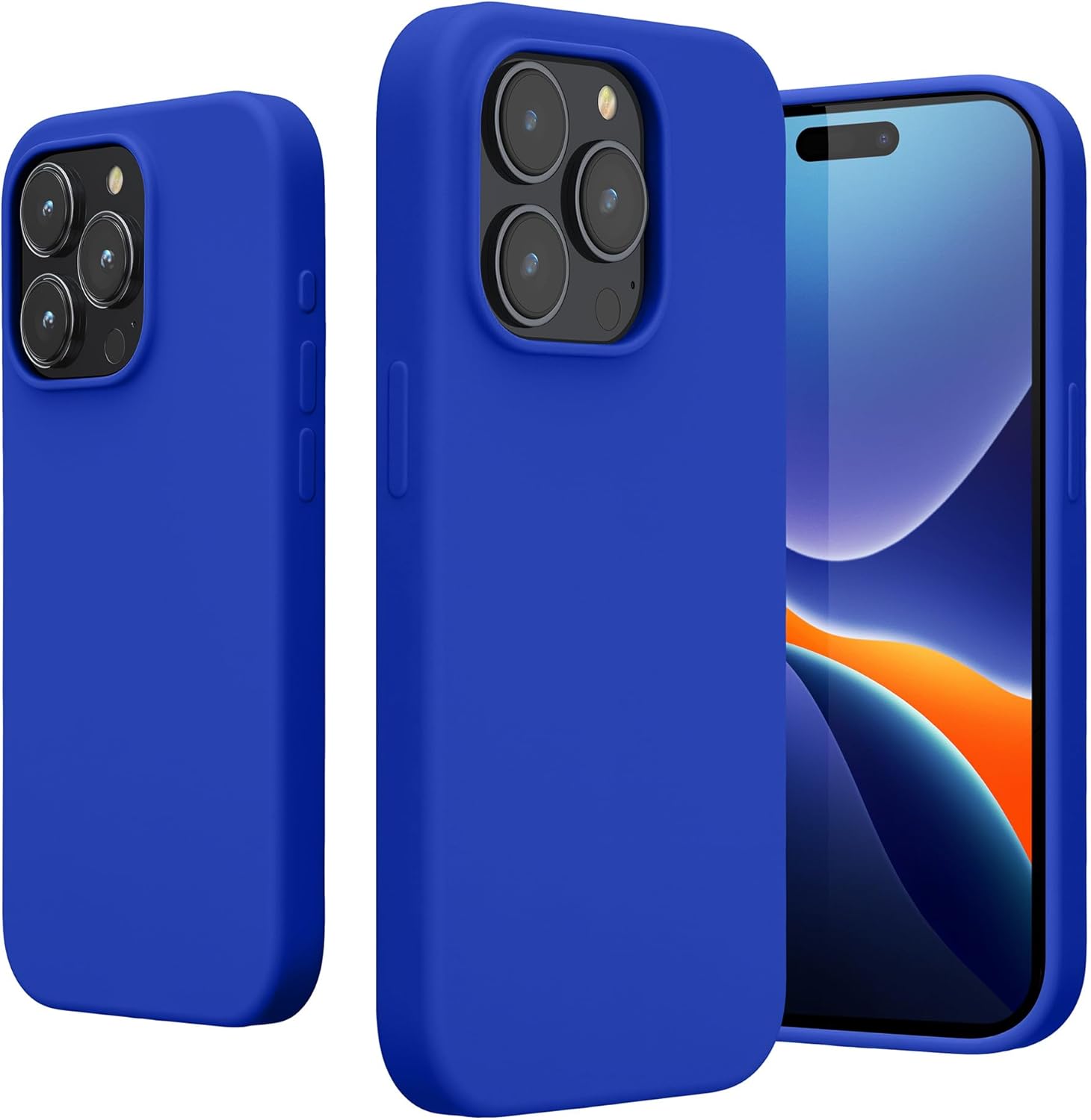 KW iPhone 15 Pro Θήκη Σιλικόνης Rubberized TPU - Baltic Blue