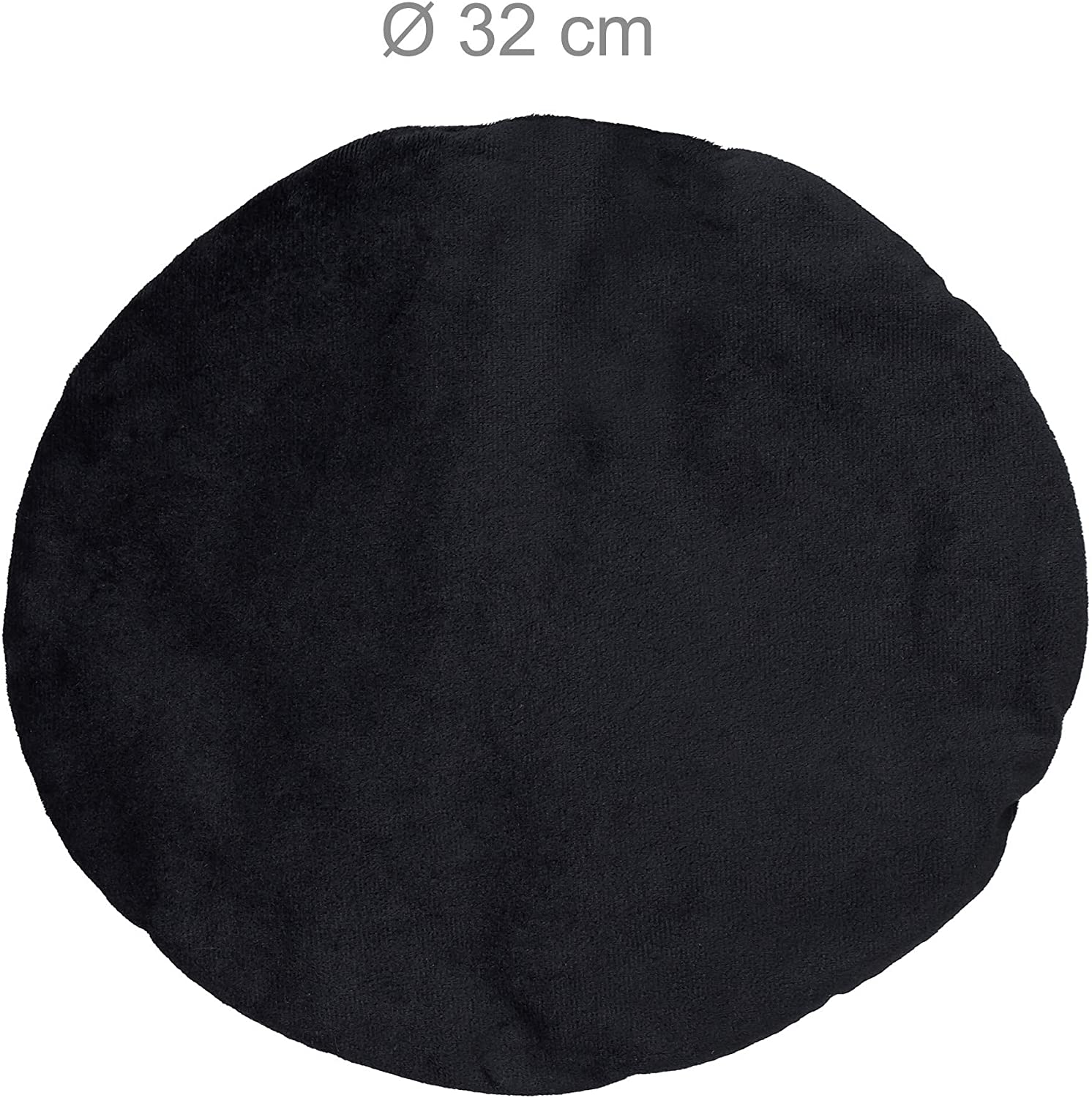 Relaxdays Σπηλιά από Τσόχα για Γάτες - 25 x 38 x 47 cm - Black - 4052025920180