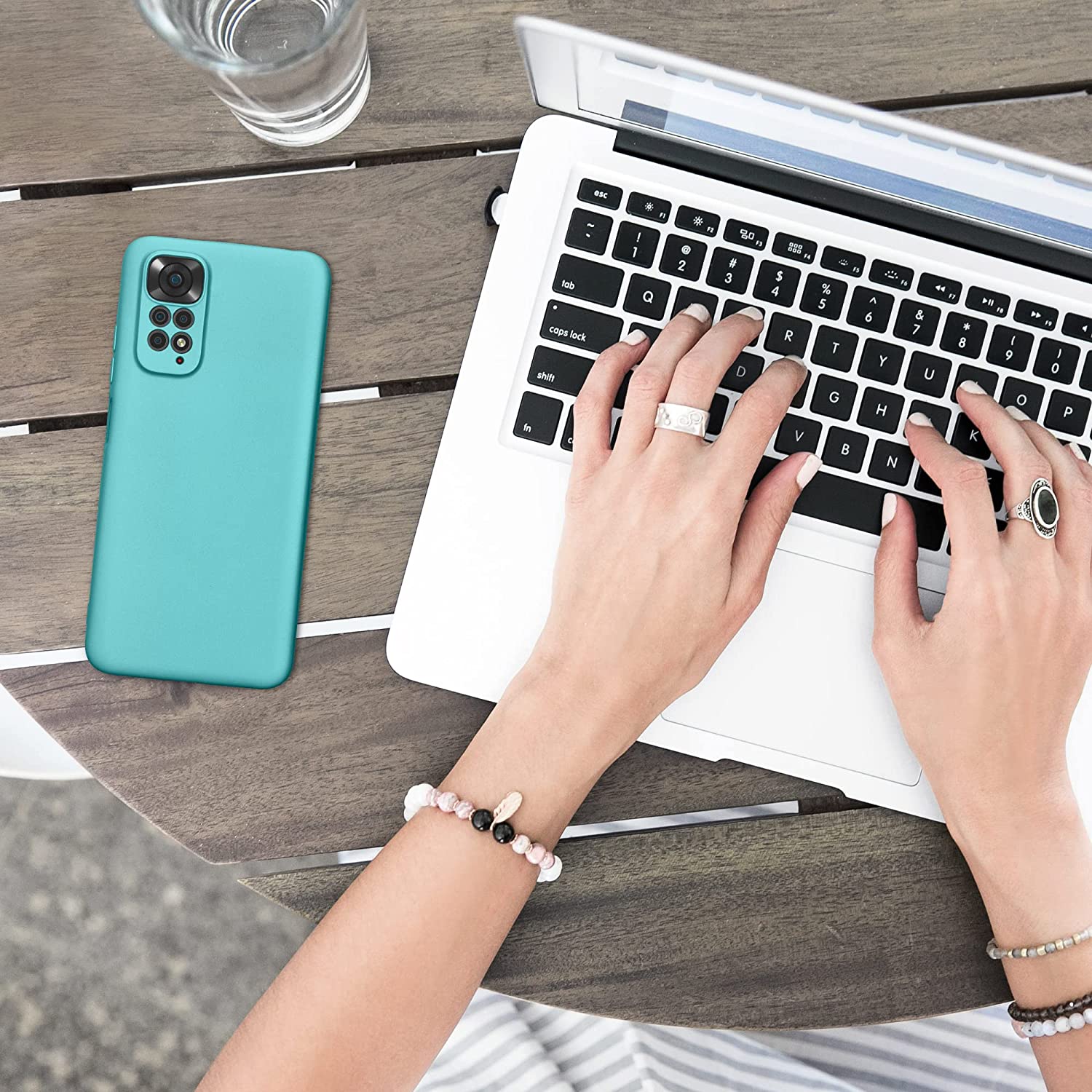 KW Xiaomi Redmi Note 11 / Redmi Note 11S Θήκη Σιλικόνης TPU - Metallic Mint Green - 58651.231