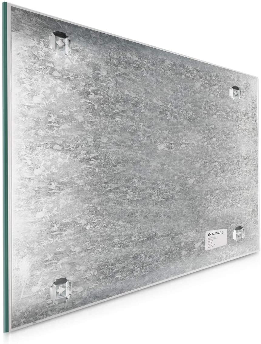 Navaris Γυάλινος Μαγνητικός Πίνακας Εβδομαδιαίου Χρονοδιαγράμματος - 60 x 40cm - White - Black - 49252.01