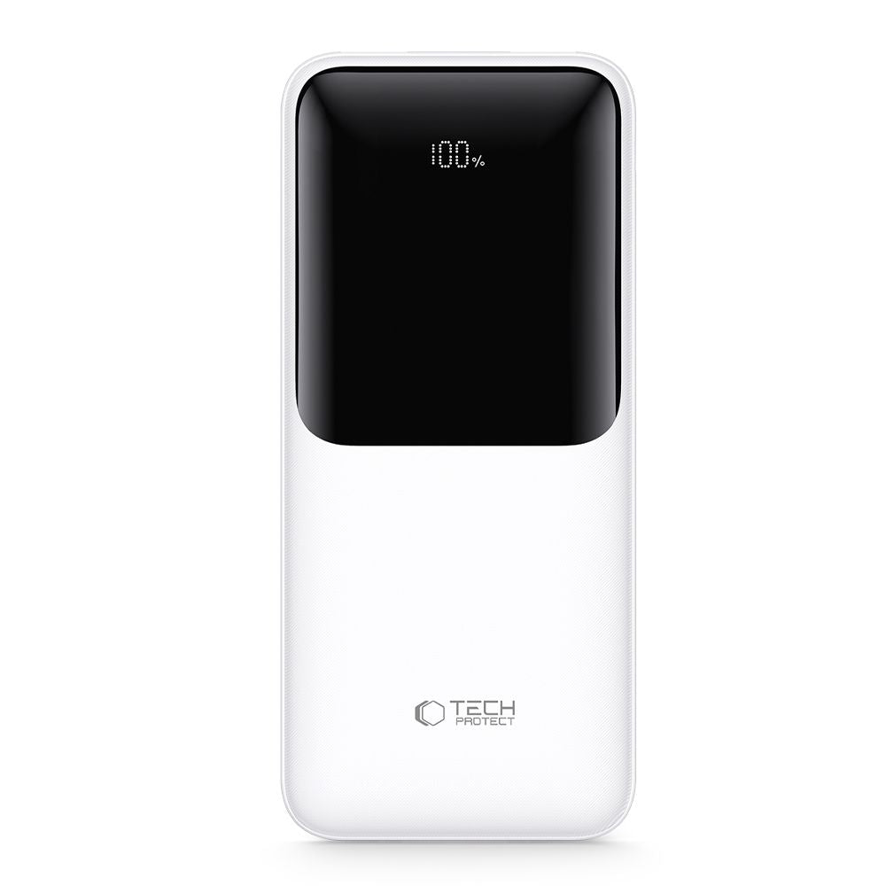 Tech-Protect PB01-22.5W Power Bank 10000mAh με 2 Θύρες USB και 1 Θύρα Type-C - White