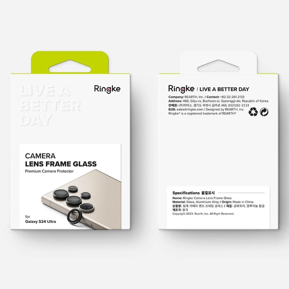 Ringke Samsung Galaxy S24 Ultra Lens Frame Glass Αντιχαρακτικό Γυαλί για την Κάμερα - Black