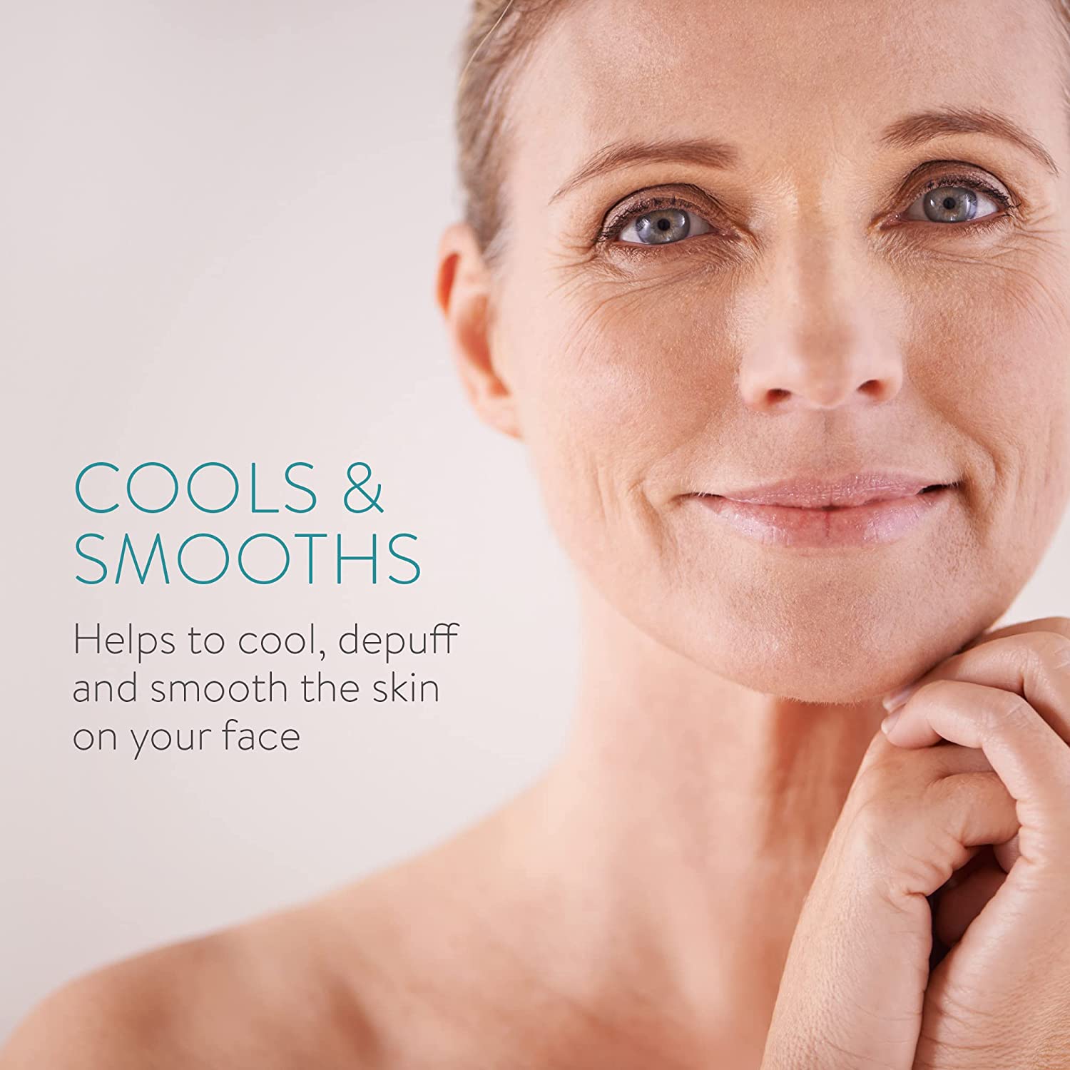 Navaris Face Roller Κύλινδρος από Ανοξείδωτο Ατσάλι για Μασάζ Προσώπου - Silver - 55455.01