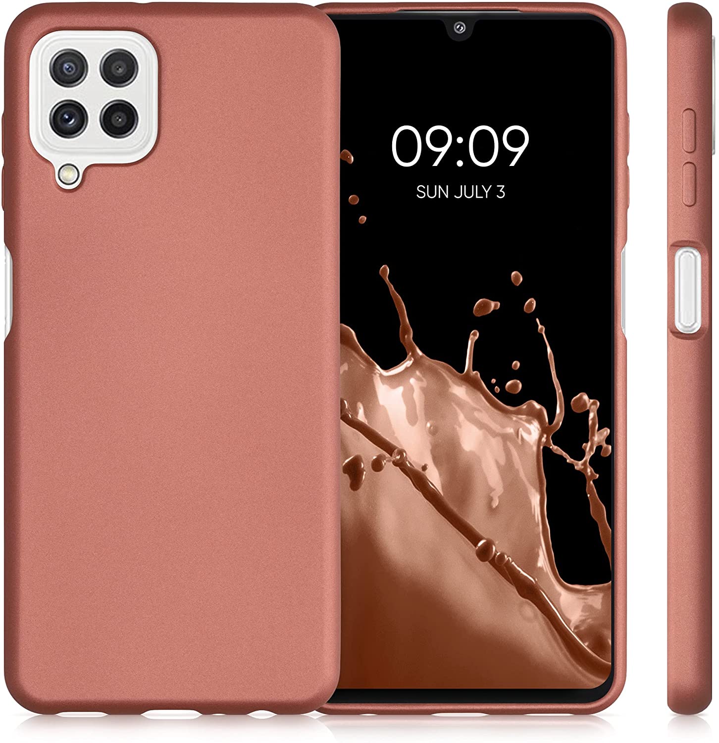 KW Samsung Galaxy A22 4G Θήκη Σιλικόνης TPU - Metallic Bronze - 55495.211
