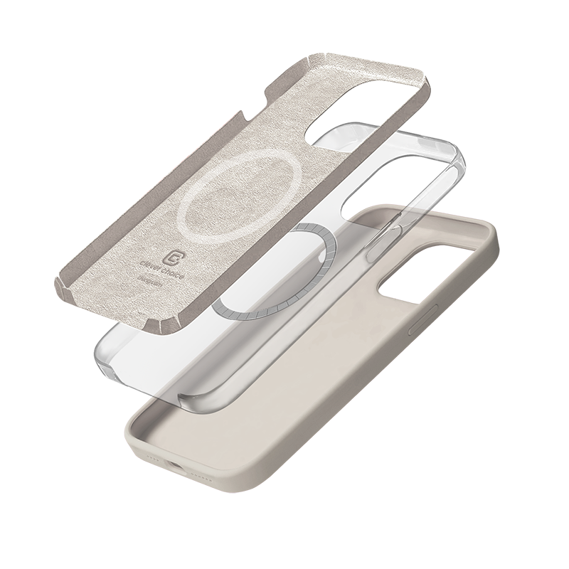 Crong iPhone 14 Pro Color Cover Magnetic - Θήκη Σιλικόνης με MagSafe - Stone