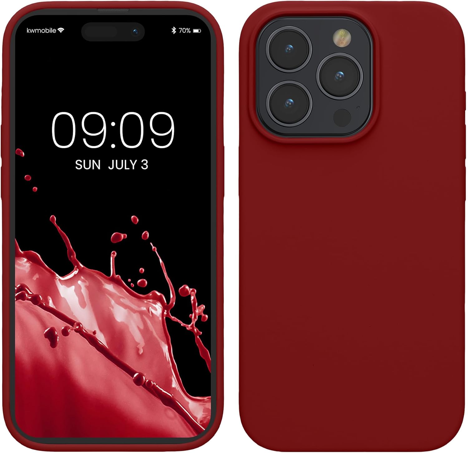 KW iPhone 15 Pro Max Θήκη Σιλικόνης Rubberized TPU - Rhubarb Red