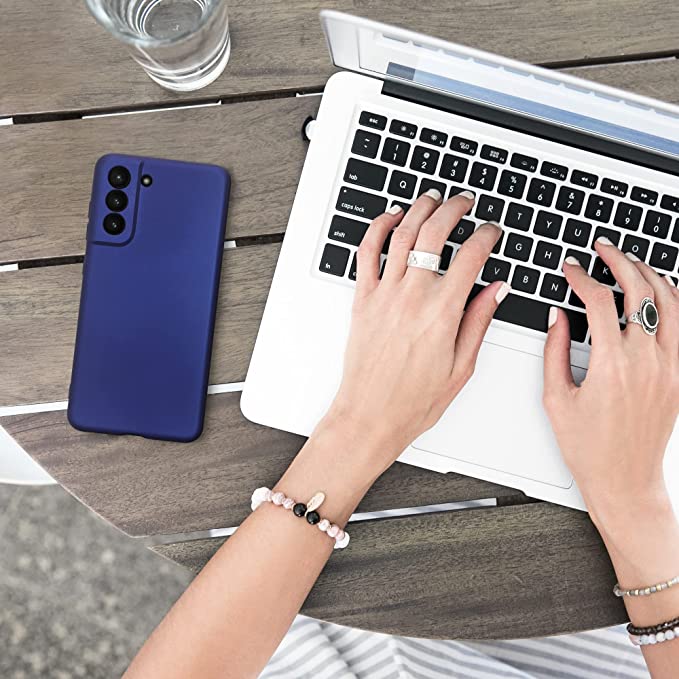 KW Samsung Galaxy S21 FE Θήκη Σιλικόνης - Metallic Blue - 55485.64