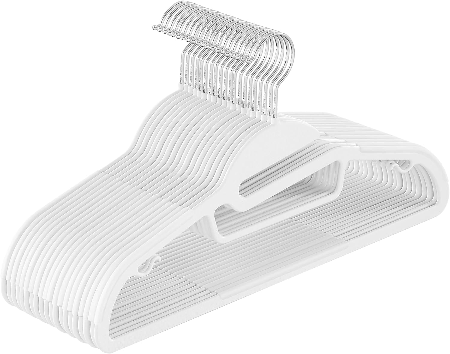 Songmics Σετ με 20 Πλαστικές Κρεμάστρες Ρούχων - White - CRP041W02