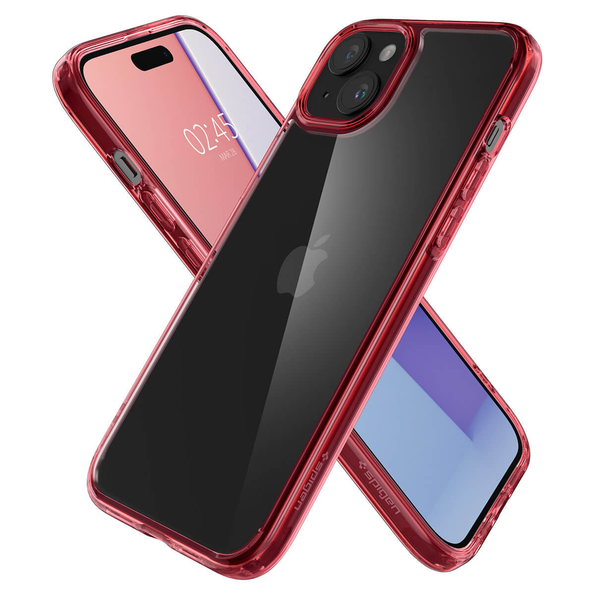 Spigen iPhone 15 Plus - Ultra Hybrid Σκληρή Θήκη με Πλαίσιο Σιλικόνης - Red Crystal