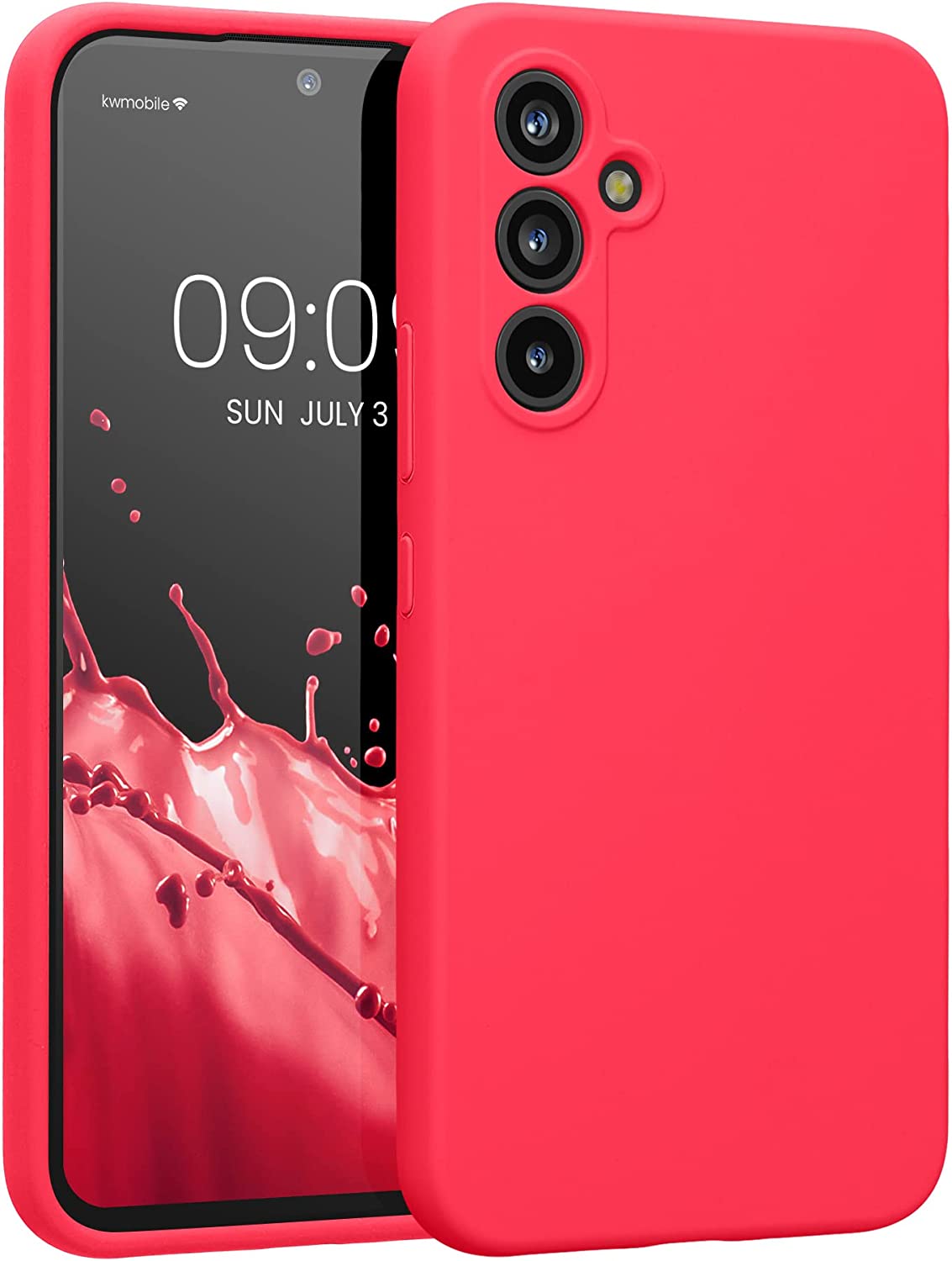 KW Samsung Galaxy A54 5G Θήκη Σιλικόνης Rubberized TPU - Neon Pink - 60795.77