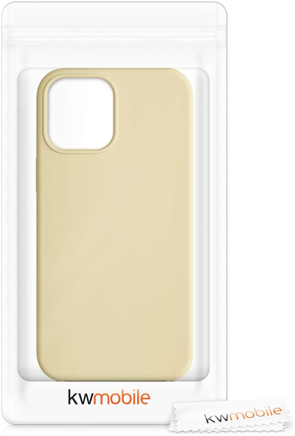 KW iPhone 12 Pro Max Θήκη Σιλικόνης Rubber TPU - Light yellow - 52644.158