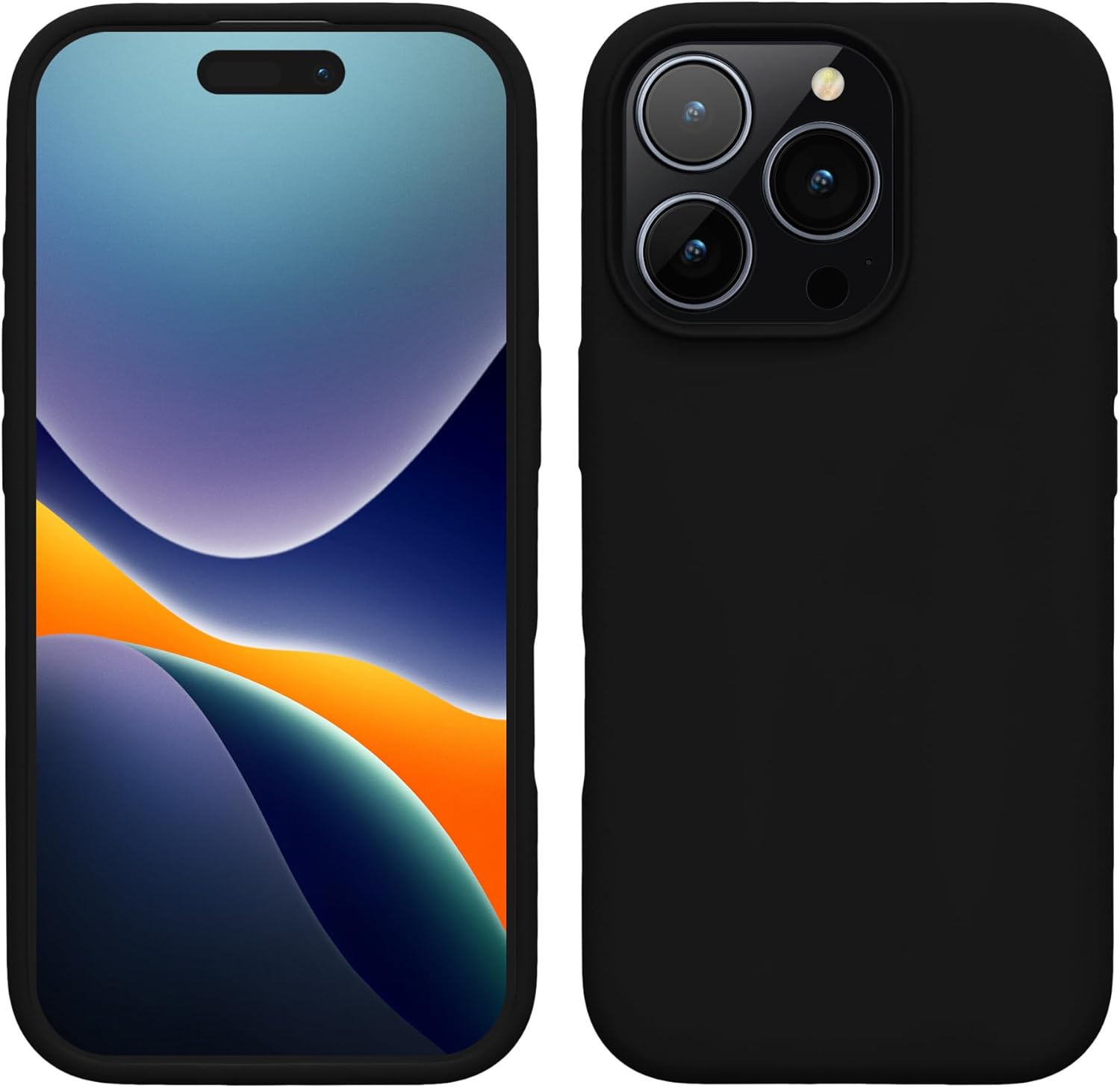 KW iPhone 16 Pro Θήκη Σιλικόνης Rubberized TPU - Black