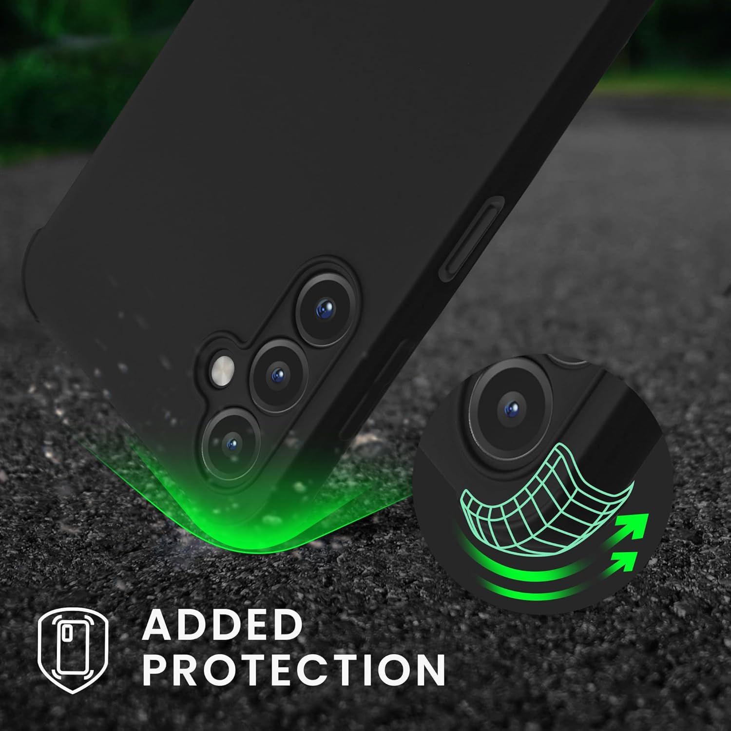 KW Samsung Galaxy A14 5G Θήκη Σιλικόνης TPU με Λουράκι - Black - 60819.01