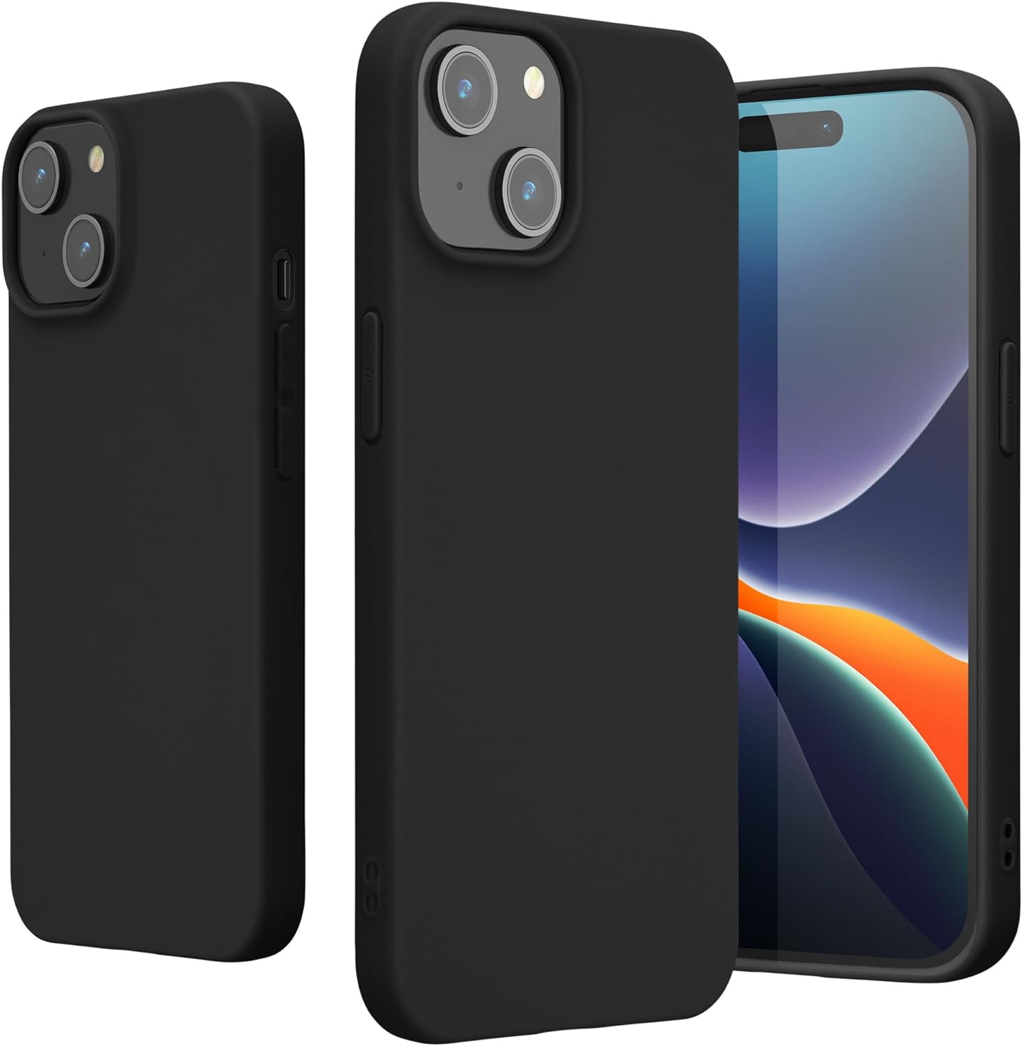 KW iPhone 15 Λεπτή Θήκη Σιλικόνης TPU - Black Matte - 61957.47