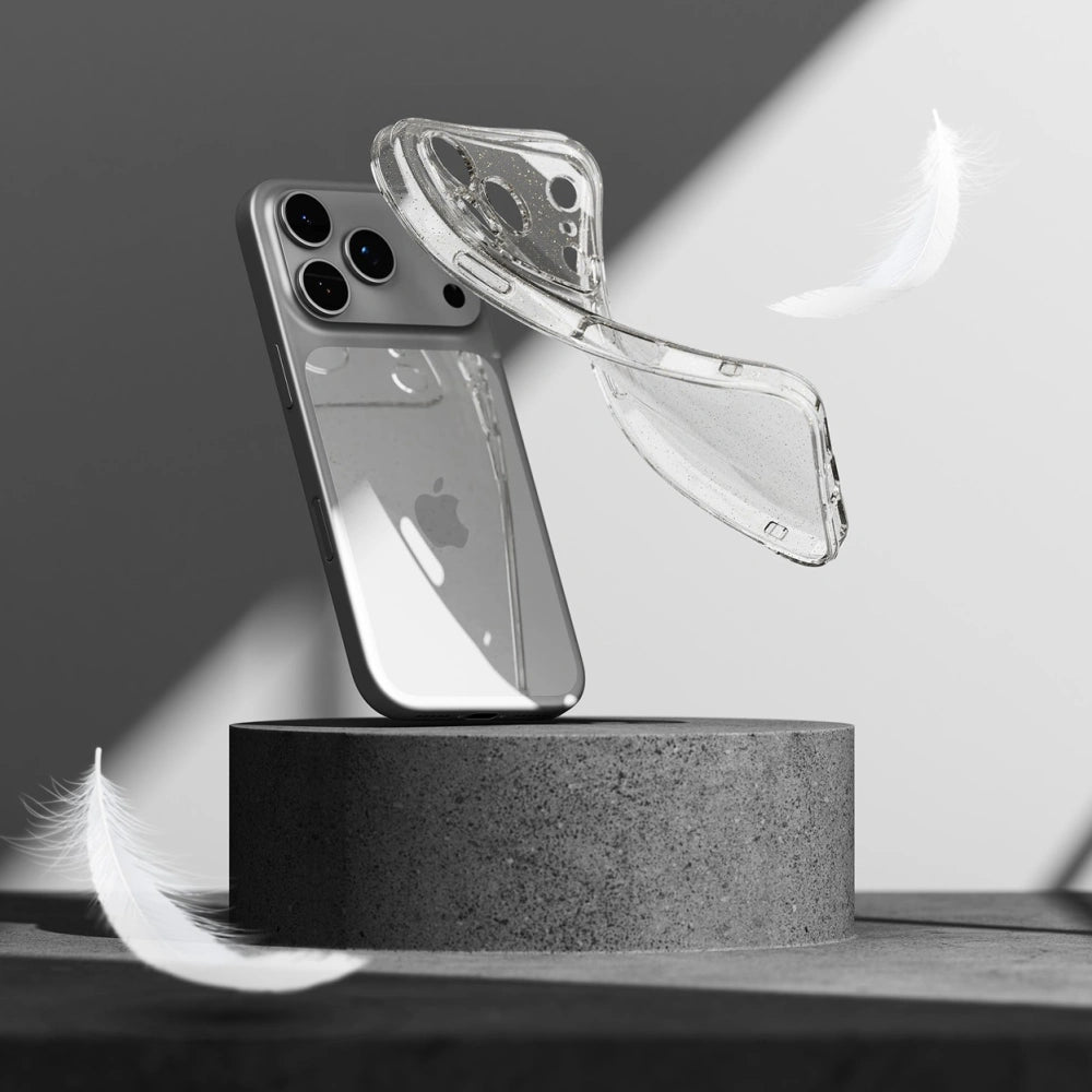 Ringke iPhone 17 Pro Max - Air Λεπτή Θήκη Σιλικόνης - Glitter / Clear