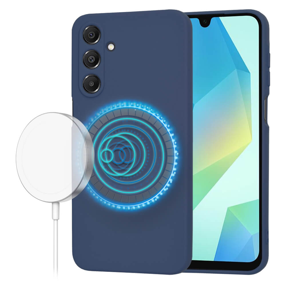 Techsuit Samsung Galaxy A16 4G / A16 5G SoftFlex MagSafe Θήκη Σιλικόνης - Navy Blue