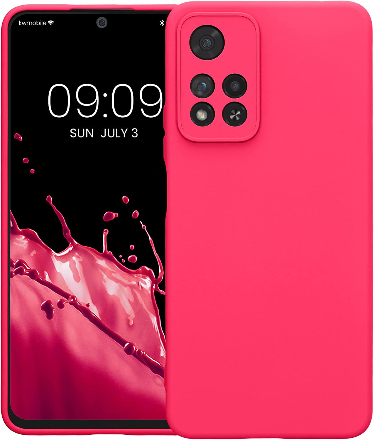 KW Xiaomi Redmi Note 11 Pro+ 5G Θήκη Σιλικόνης Rubberized TPU - Neon Pink - 58097.77