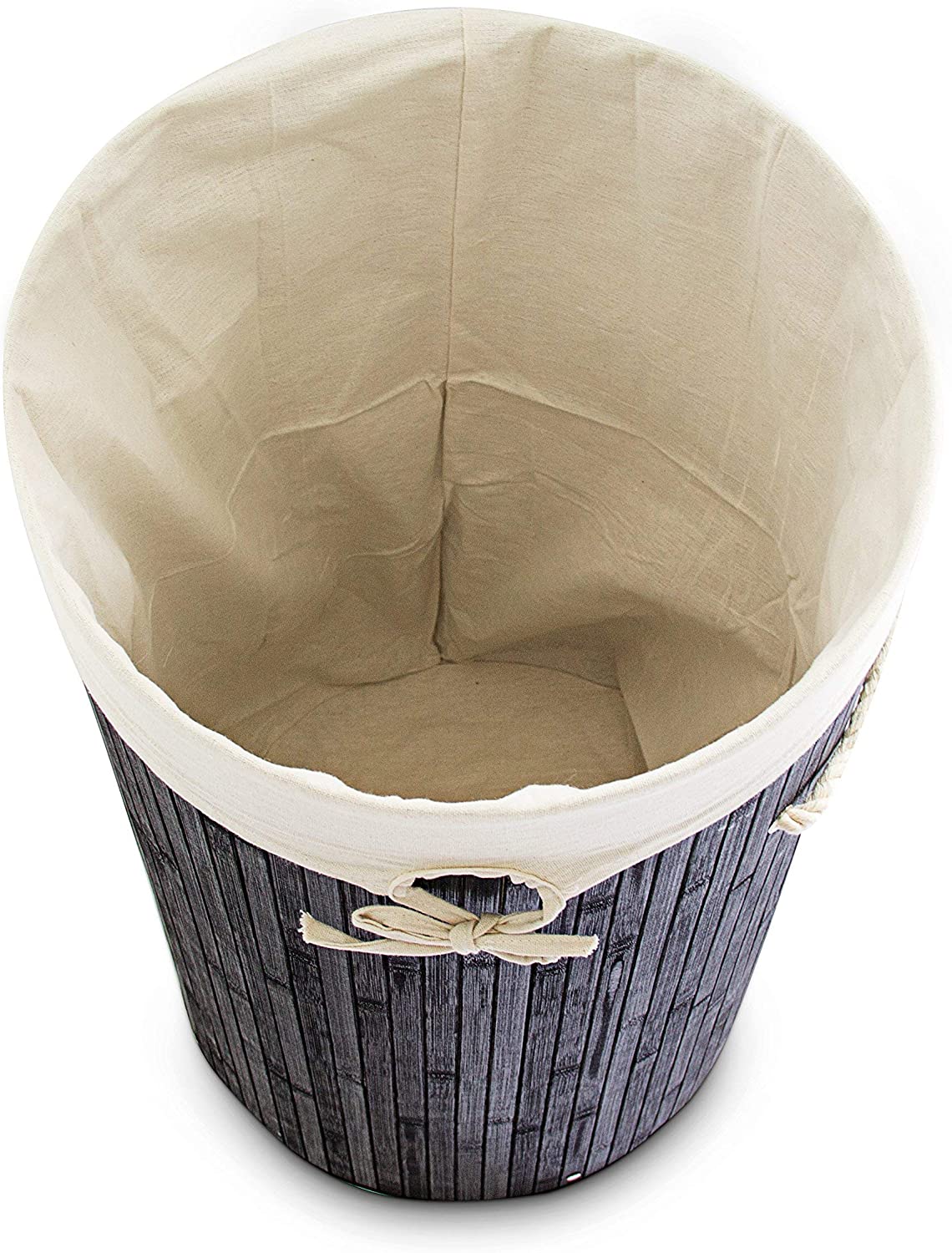 Relaxdays Καλάθι Απλύτων από Μπαμπού με Καπάκι - Black - 4052025046743